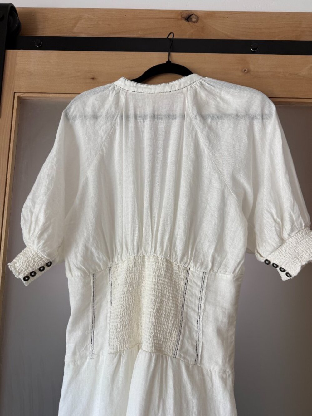 Anthropologie - V-Neck Corset Midi Shirt Dress  - Sz M - Picture 11 of 13
